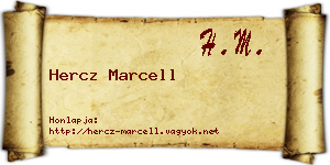 Hercz Marcell névjegykártya